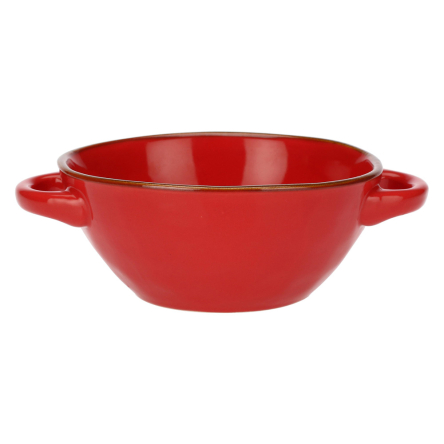 Миска для супа з ручками Rose&amp;Tulipani Milano CONCERTO CORALLO, керамограніт, корал, 600 мл - 1