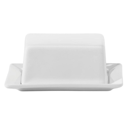 P05320 Маслянка з кришкою WHITE BASICS KITCHEN порцелянова, 125 гр. - 1