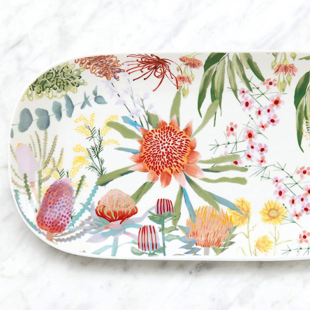 AW0623 Блюдо овальне ROYAL BOTANIC GARDENS NATIVE BLOOMS, порцеляна, 33 х 17 см - 2