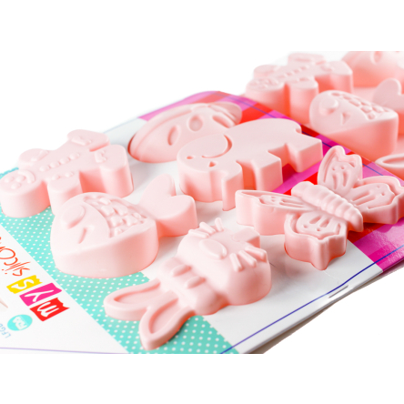 Форма силіконова MysSilicone для випікання кексів Звірі 12 осередків 19.5х34х4см рожева (MYS-45098) - 4 Форма силіконова MysSilicone для випікання кексів Звірі 12 осередків 19.5х34х4см рожева (MYS-45098) - 4