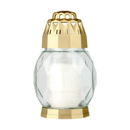 Лампадка стеклянная Bolsius Алмаз 18.5х11см золотая (BOL-956700) - 1