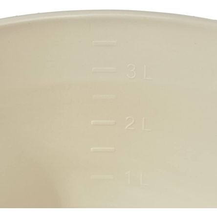 Миска пластикова Keeeper з відливом кремова 3.5л (KEE-0553.3) - 3