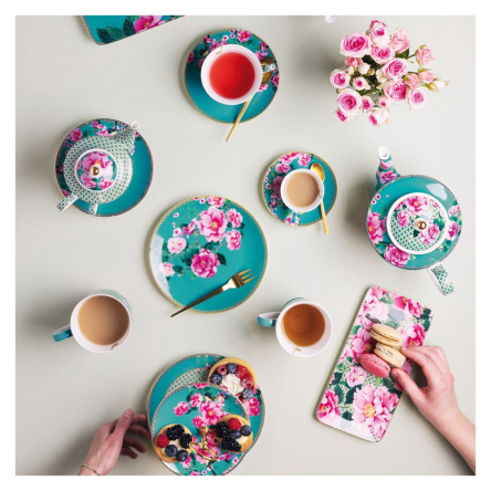 HV0174 Блюдо сервірувальне TEAS & C`S Silk Road Aqua, порцелянове, 25 х 12 см - 2 HV0174 Блюдо сервірувальне TEAS & C`S Silk Road Aqua, порцелянове, 25 х 12 см - 2