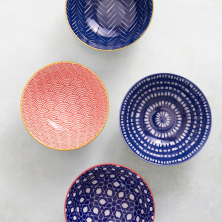 Набір мисок Kiychen Craft Red and Blue Hues, кераміка, діам. 15,5 см, 4 шт. - 3