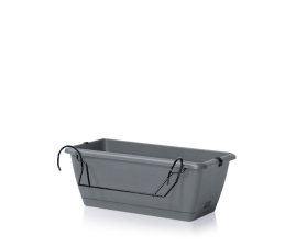 Балконний ящик Prosperplast RESPANA EASYCARE W навісний 40х19х14см сірий (61819-405)