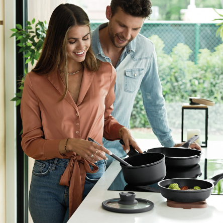 Сковорода-гриль з антипригарним покриттям BergHOFF LEO STONE+ 26х26см, 2.1л (3950589) - 3