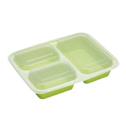 Ланч-бокс на 3 секції Kitchen Craft, пластик, 19 x 24,5 x 4 см - 1