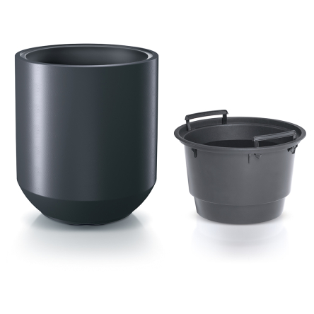 Горщик для квітів Prosperplast HEOS із вкладишем 39х44см антрацит (88970-433) - 1