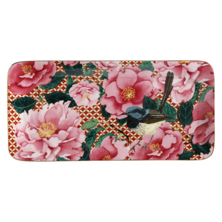 HV0173 Блюдо сервірувальне TEAS & C`S Silk Road Cherry Red, порцелянове, 25 х 12 см - 1 HV0173 Блюдо сервірувальне TEAS & C`S Silk Road Cherry Red, порцелянове, 25 х 12 см - 1