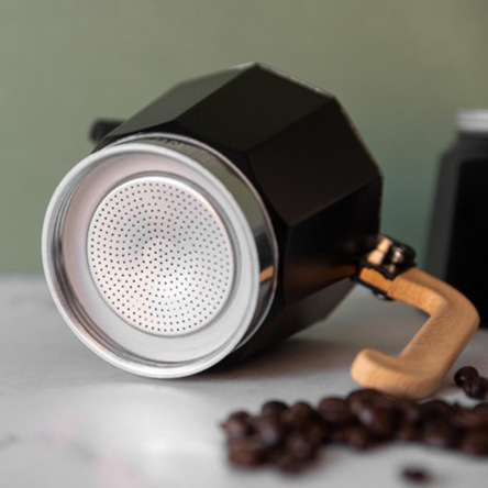 Кавоварка гейзерна Kitchen Craft LA CAFETIERE, чорна, алюміній, 290 мл - 4