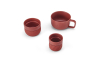 Набор чашек Kitchen Craft LA CAFETIERE Family Mug Red, фарфор, темно-красный, 3 пр. - 6
