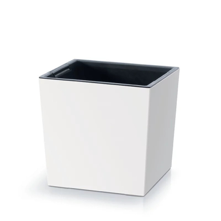 Горщик для квітів Prosperplast URBI SQUARE LOW 24х24х23.5см квадратний із вкладишем білий (88489-449) - 1