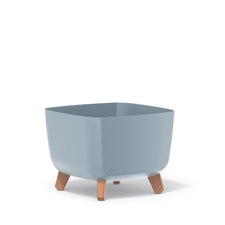 Горщик для квітів Prosperplast GRACIA SQUARE 29х29х22см квадратний на ніжках світло-сірий (64206-443) - 1