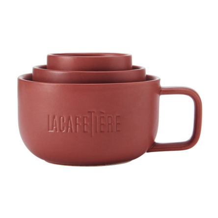 Набор чашек Kitchen Craft LA CAFETIERE Family Mug Red, фарфор, темно-красный, 3 пр. - 4