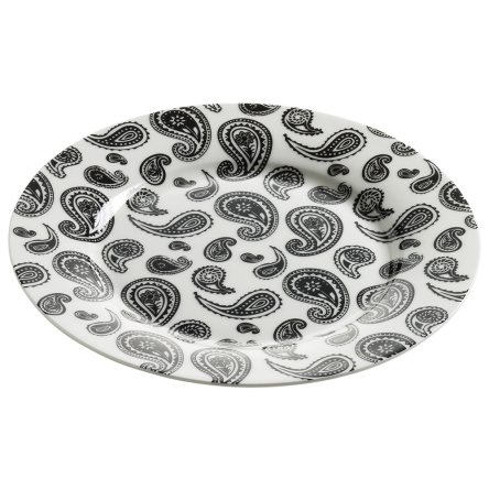 S82003 Тарелка Paisley ART DECO фарфоровая, диам. 20 см - 1 S82003 Тарелка Paisley ART DECO фарфоровая, диам. 20 см - 1