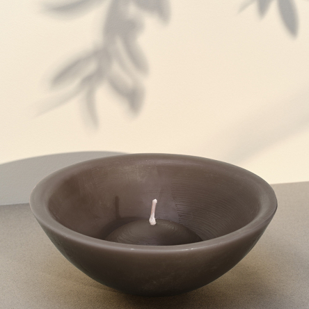 Свеча плавающая Bougies La Française, темно-серая, 20 х 7,5 см, 700 г - 3