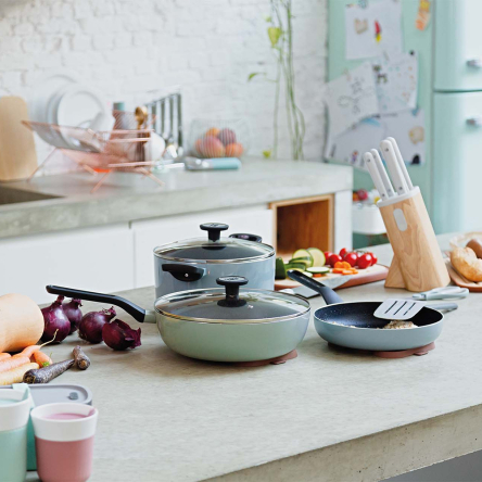 Набір посуду з антипригарним покриттям BergHOFF LEO SLATE 7 предметів (3950407) - 2