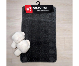 Килимок TM Bravira серія Classik (50х80см) Anthracite, поліпропілен (CLT202012-193)