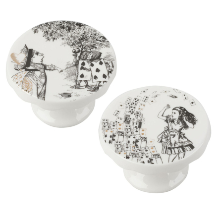 Набір міні-підставок для тістечок CreativeTops ALICE IN WONDERLAND, порцеляна, 2 шт., 10 х 10 х 5 см - 2