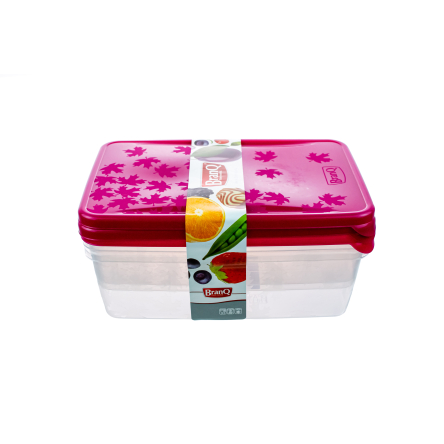 Комплект ємностей для морозилки BRANQ RUKKOLA 3 шт. (2х0.9л+1.35л) з малиновими кришками (BRQ-1135.1) - 3