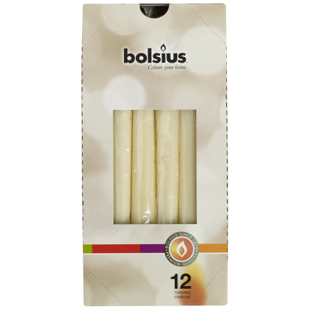 Свічка Bolsius столова конусна 24.5х2.4см кремова (BOL-356805) - 3 Свічка Bolsius столова конусна 24.5х2.4см кремова (BOL-356805) - 3
