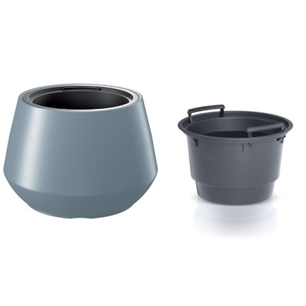 Горшок для цветов Prosperplast HEOS с вкладышем 44х30см светло-серый (89397-443) - 1