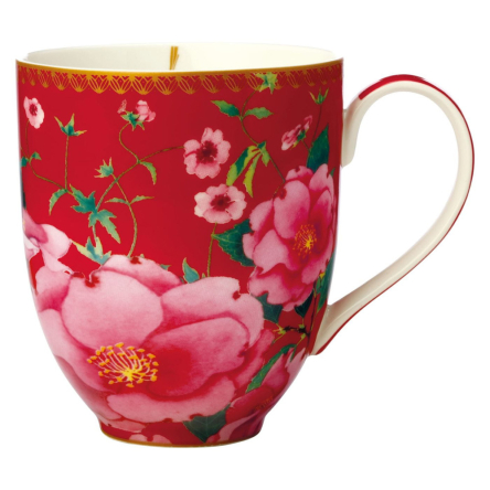 HV0169 Кружка для чая TEAS &amp; C`S Silk Road Cherry Red, фарфоровая, 440 мл - 1