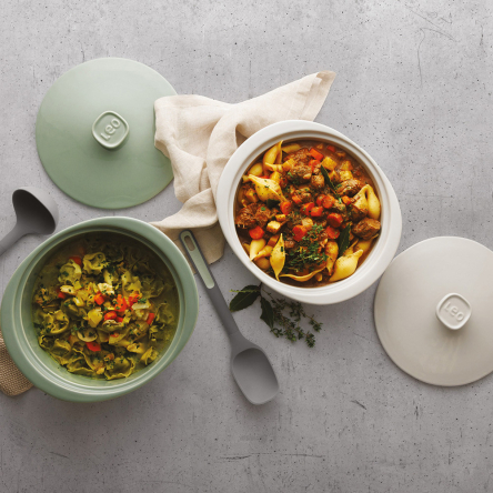 Форма з кришкою кругла BergHOFF LEO BALANCE керамічна 24см, 2.3л бежева (3950511) - 3