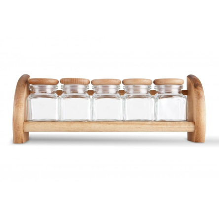 Набір для спецій Practic President Line на полиці 5х120мл (PRC-2701) - 4 Набір для спецій Practic President Line на полиці 5х120мл (PRC-2701) - 4