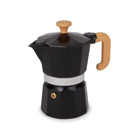 Кофеварка гейзерна Kitchen Craft LA CAFETIERE, черная, алюминий, 150 мл - 5 Кофеварка гейзерна Kitchen Craft LA CAFETIERE, черная, алюминий, 150 мл - 5