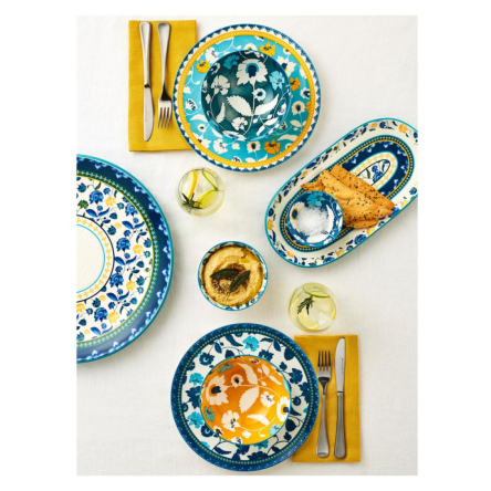 AW0455 Тарілка обідня RHAPSODY BLUE порцелянова, діам. 20 см - 2 AW0455 Тарілка обідня RHAPSODY BLUE порцелянова, діам. 20 см - 2