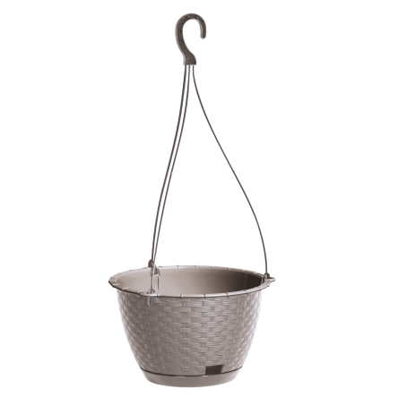 Горщик для квітів Prosperplast RATOLLA підвісний 24х24х16см мокко (70979-7529) - 1