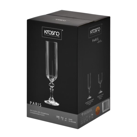 Набор бокалов для шампанского PARIS 220млх4шт (KROS-931623) - 8 Набор бокалов для шампанского PARIS 220млх4шт (KROS-931623) - 8