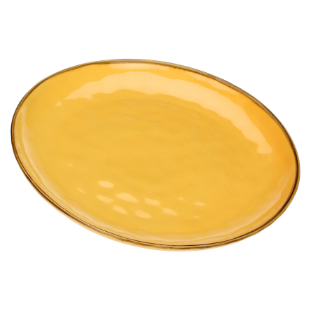 Блюдо сервірувальне кругле Rose&amp;Tulipani Milano CONCERTO OCRA, керамограніт, охра, діам. 32 см - 7