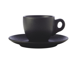 AX0354 Чашка для эспрессо с блюдцем CAVIAR BLACK, фарфор, диам. 12 см, 80 мл