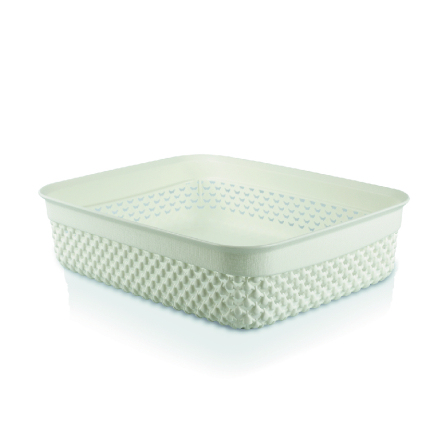 Корзина для хранения UCS DROP DESIGN прямоугольная 2.2л белая кость (UCS-161002.3) - 1 Корзина для хранения UCS DROP DESIGN прямоугольная 2.2л белая кость (UCS-161002.3) - 1