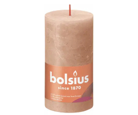 Свеча Рустик столбик SHINE 13х6.8см крем (BOL-790322)