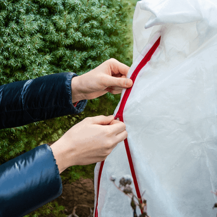 Зимовий білий каптюр на блискавці,2 шт. пакет 0.7х1.1 (Agro-E0040) - 5