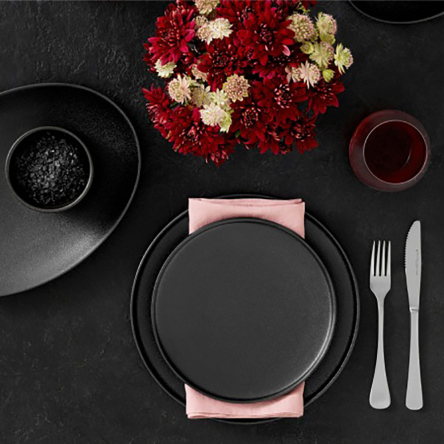 AX0078 Місочка для снеків CAVIAR BLACK, порцелянова, діам. 11 см, 220 мл - 2