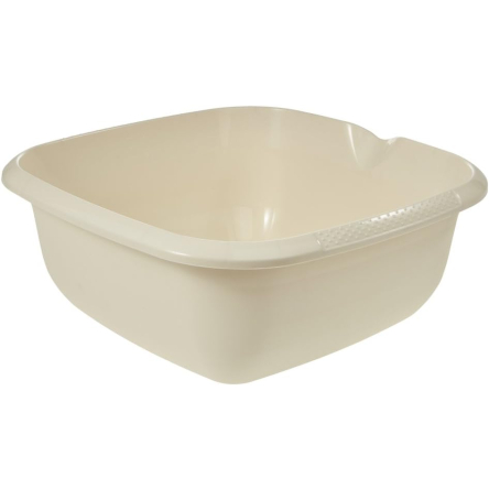 Миска пластикова Keeeper квадратна з відливом кремова 13л (KEE-0557.3) - 1 Миска пластикова Keeeper квадратна з відливом кремова 13л (KEE-0557.3) - 1