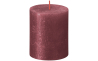 Свеча Рустик Bolsius SHIMMER столбик 8х6.8см нежный красный (BOL-637041) - 1