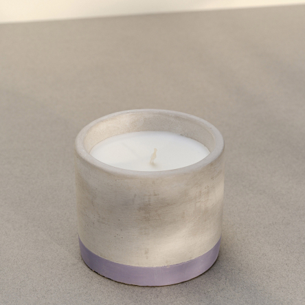 Свічка Bougies La Française у кашпо BETON, лаванда-лемонграс, 9 х 9 х 7,5 см, 180 г - 3