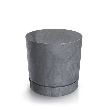 Горщик для квітів Prosperplast TUBO P BETON EFFECT 12.8х12.8х11.3см круглий з підставкою маренго (70467-425) - 1 Горщик для квітів Prosperplast TUBO P BETON EFFECT 12.8х12.8х11.3см круглий з підставкою маренго (70467-425) - 1