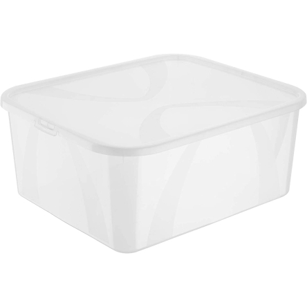 Ящик для зберігання з кришкою Rotho ARCO прозорий 19л (RTH-11637) - 1