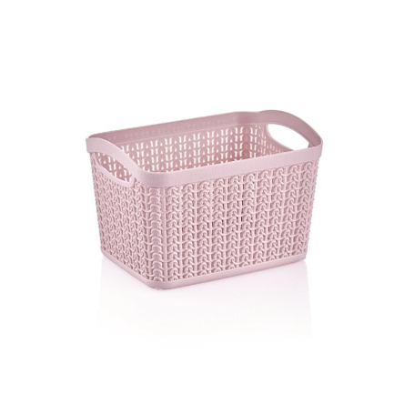 Кошик для зберігання UCS KNIT DESIGN прямокутний 3.3л пудрово-рожевий (UCS-93006.1) - 1