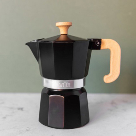 Кавоварка гейзерна Kitchen Craft LA CAFETIERE, чорна, алюміній, 290 мл - 2