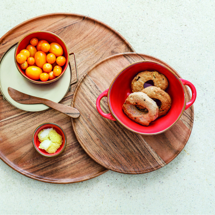 Мисочка для фруктів Rose&amp;Tulipani Milano CONCERTO CORALLO, керамограніт, корал, діам. 11 см - 10