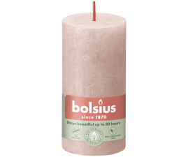 Свічка Рустик Bolsius SHINE стовпчик 10х5см рожева (BOL-770339)