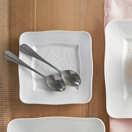 P003800120 Тарілка квадратна La Porcellana Bianca FLORENTINA, порцеляна, 20 х 20 см - 3