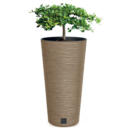 Горщик для квітів Prosperplast FURU ECO WOOD 25х48см високий із вкладишем бежевий (57383-4665) - 3 Горщик для квітів Prosperplast FURU ECO WOOD 25х48см високий із вкладишем бежевий (57383-4665) - 3